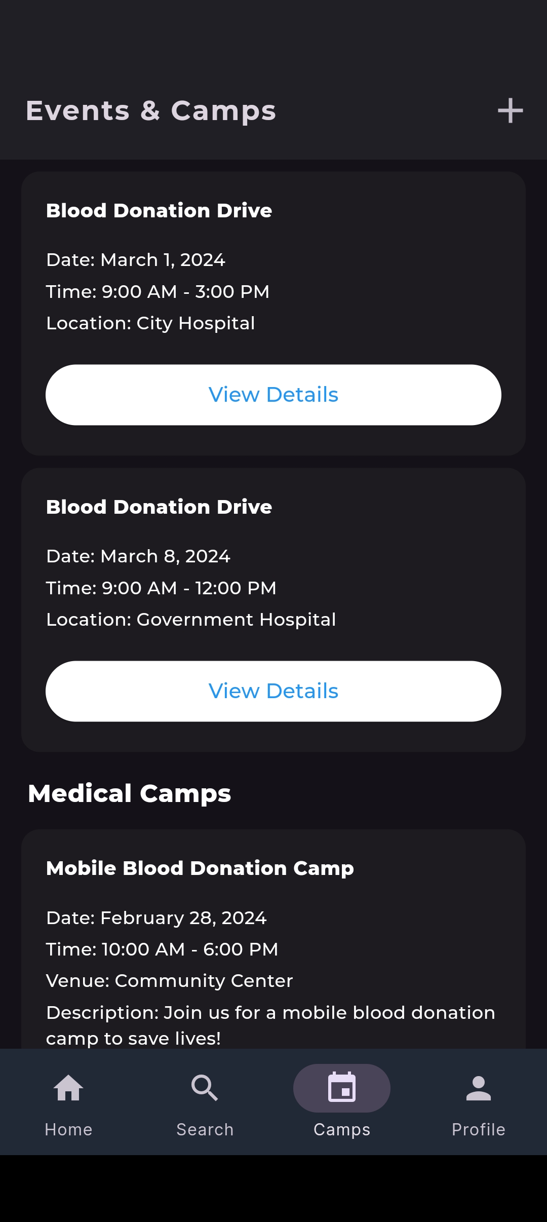 Blood Bank Locator Map
