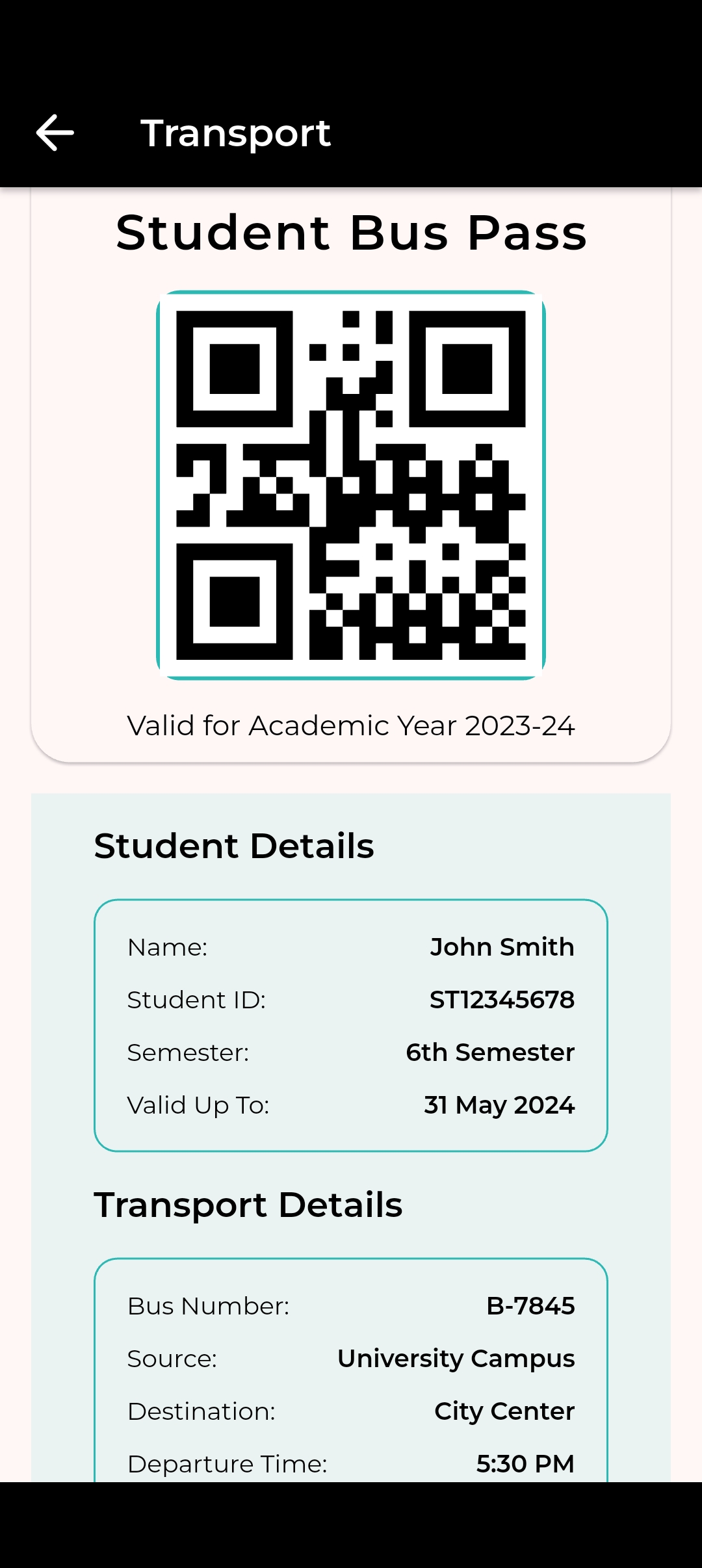 Student Dashboard Overview