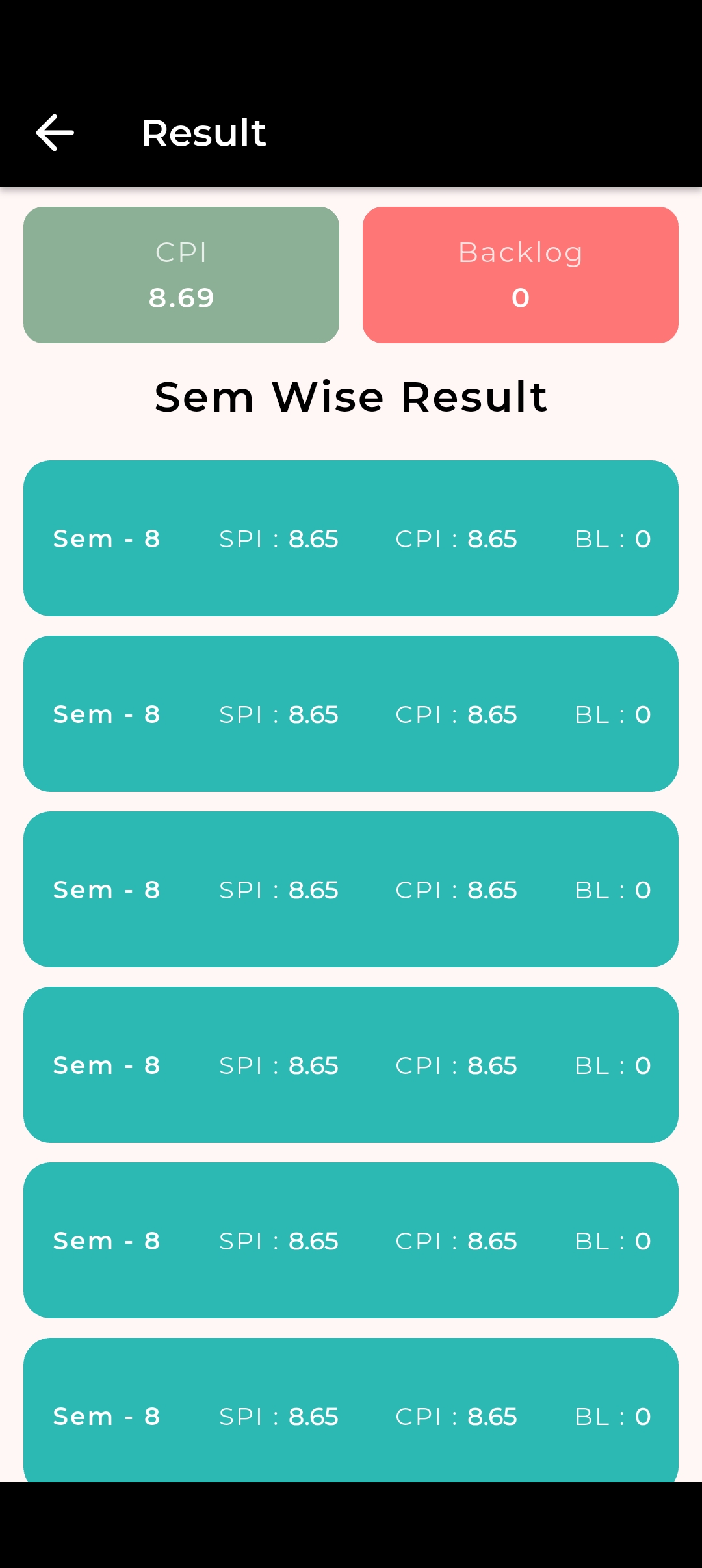 Exam Schedule and Timetable View
